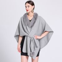 Women's Simple Style Commute Solid Color Acrylic Fiber/artificial Wool Patchwork Shawl sku image 8