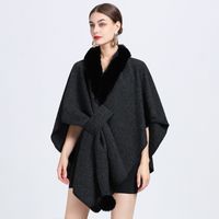 Women's Simple Style Commute Solid Color Acrylic Fiber/artificial Wool Patchwork Shawl main image 3