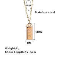 304 Stainless Steel 18K Gold Plated Basic Modern Style Plating Geometric Pendant Necklace main image 7