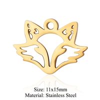 Simple Style Fox Dragonfly Elephant Stainless Steel Polishing Plating Gold Plated Jewelry Accessories main image 4