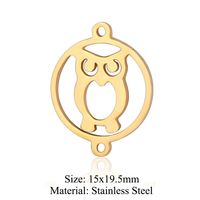 Simple Style Fox Dragonfly Elephant Stainless Steel Polishing Plating Gold Plated Jewelry Accessories sku image 21