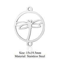 Simple Style Fox Dragonfly Elephant Stainless Steel Polishing Plating Gold Plated Jewelry Accessories sku image 9