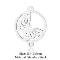 Simple Style Fox Dragonfly Elephant Stainless Steel Polishing Plating Gold Plated Jewelry Accessories sku image 10