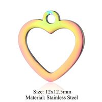 Simple Style Heart Shape Cat Stainless Steel Polishing Plating Jewelry Accessories sku image 5