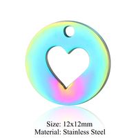 Simple Style Heart Shape Cat Stainless Steel Polishing Plating Jewelry Accessories sku image 6