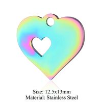 Simple Style Heart Shape Cat Stainless Steel Polishing Plating Jewelry Accessories sku image 7