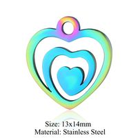 Simple Style Heart Shape Cat Stainless Steel Polishing Plating Jewelry Accessories sku image 8