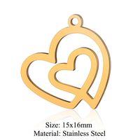 Simple Style Infinity Heart Shape Stainless Steel Polishing Plating 18k Gold Plated Jewelry Accessories main image 3