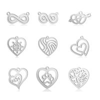 Simple Style Infinity Heart Shape Stainless Steel Polishing Plating 18k Gold Plated Jewelry Accessories main image 2