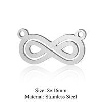 Simple Style Infinity Heart Shape Stainless Steel Polishing Plating 18k Gold Plated Jewelry Accessories sku image 1