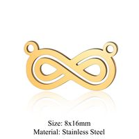 Simple Style Infinity Heart Shape Stainless Steel Polishing Plating 18k Gold Plated Jewelry Accessories sku image 13