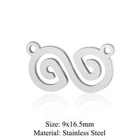 Simple Style Infinity Heart Shape Stainless Steel Polishing Plating 18k Gold Plated Jewelry Accessories sku image 2