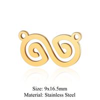 Simple Style Infinity Heart Shape Stainless Steel Polishing Plating 18k Gold Plated Jewelry Accessories sku image 14