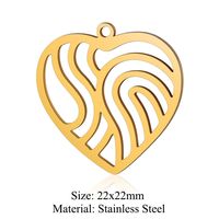 Simple Style Infinity Heart Shape Stainless Steel Polishing Plating 18k Gold Plated Jewelry Accessories sku image 24