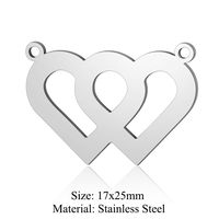Simple Style Infinity Heart Shape Stainless Steel Polishing Plating 18k Gold Plated Jewelry Accessories sku image 12