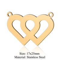 Simple Style Infinity Heart Shape Stainless Steel Polishing Plating 18k Gold Plated Jewelry Accessories sku image 25