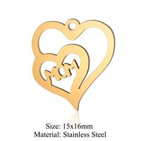 Simple Style Infinity Heart Shape Stainless Steel Polishing Plating 18k Gold Plated Jewelry Accessories sku image 17