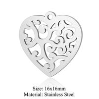 Simple Style Infinity Heart Shape Stainless Steel Polishing Plating 18k Gold Plated Jewelry Accessories sku image 6