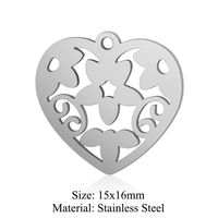 Simple Style Infinity Heart Shape Stainless Steel Polishing Plating 18k Gold Plated Jewelry Accessories sku image 7