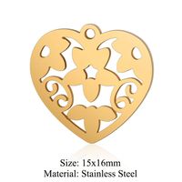 Simple Style Infinity Heart Shape Stainless Steel Polishing Plating 18k Gold Plated Jewelry Accessories sku image 20