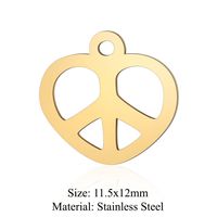 Simple Style Infinity Heart Shape Stainless Steel Polishing Plating 18k Gold Plated Jewelry Accessories sku image 23