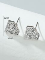 1 Pair Elegant Simple Style Diamonds Alloy Glass Gold Plated Ear Studs main image 2