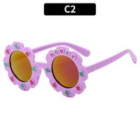 Cartoon Style Hawaiian Letter Ac Special-shaped Mirror Full Frame Kids Sunglasses sku image 2