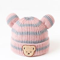 Children Unisex Cute Bear Jacquard Wool Cap sku image 3