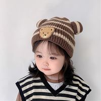 Children Unisex Cute Bear Jacquard Wool Cap main image 3