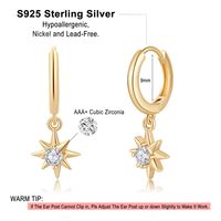 1 Pair Casual Elegant Geometric Cross Lightning Inlay Copper Zircon 14k Gold Plated Drop Earrings main image 3