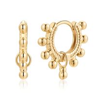 1 Pair Casual Elegant Geometric Cross Lightning Inlay Copper Zircon 14k Gold Plated Drop Earrings sku image 1