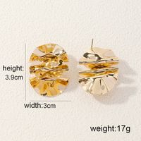 1 Pair Ig Style Modern Style Geometric Pleated Alloy Drop Earrings main image 3