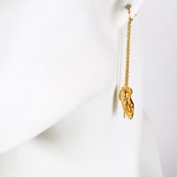 Edelstahl 304 18 Karat Vergoldet Lässig Einfacher Stil Irregulär Überzug Palme Ohrringe Halskette main image 6