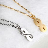 304 Stainless Steel 18K Gold Plated Simple Style Commute Plating Inlay Infinity Artificial Gemstones Jewelry Set main image 4