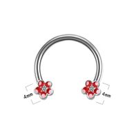 Casual Star Flower Bee Stainless Steel Copper Epoxy Plating Inlay Rhinestones Zircon Rose Gold Plated White Gold Plated Gold Plated Nose Ring sku image 6