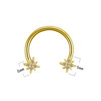 Décontractée Star Fleur Abeille Acier Inoxydable Le Cuivre Époxy Placage Incruster Strass Zircon Plaqué Or Rose Or Blanc Plaqué Plaqué Or Piercing Au Nez sku image 18