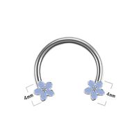 Casual Star Flower Bee Stainless Steel Copper Epoxy Plating Inlay Rhinestones Zircon Rose Gold Plated White Gold Plated Gold Plated Nose Ring sku image 9