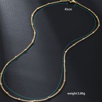 304 Stainless Steel 18K Gold Plated Casual XUPING Plating Chain Solid Color Necklace main image 2