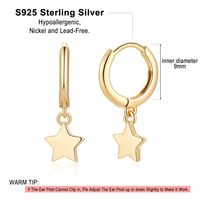 1 Pair Casual Elegant Round Star Butterfly Plating Inlay Copper Zircon 14k Gold Plated Drop Earrings Earrings main image 5