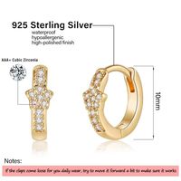 1 Pair Casual Elegant Round Star Butterfly Plating Inlay Copper Zircon 14k Gold Plated Drop Earrings Earrings main image 7