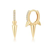 1 Pair Casual Elegant Round Star Butterfly Plating Inlay Copper Zircon 14k Gold Plated Drop Earrings Earrings sku image 8