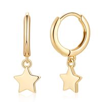 1 Pair Casual Elegant Round Star Butterfly Plating Inlay Copper Zircon 14k Gold Plated Drop Earrings Earrings sku image 5