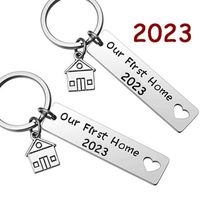 1 Piece Simple Style Letter House Stainless Steel Unisex Bag Pendant Keychain sku image 1