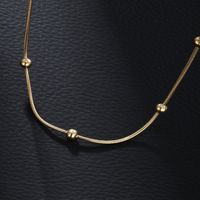 304 Stainless Steel 18K Gold Plated Casual XUPING Plating Chain Solid Color Necklace main image 1