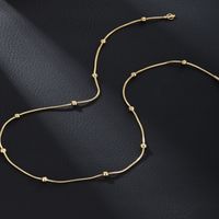 304 Stainless Steel 18K Gold Plated Casual XUPING Plating Chain Solid Color Necklace main image 4
