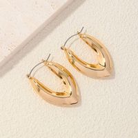 Wholesale Jewelry Ig Style Simple Style Commute V Shape Solid Color Alloy Earrings sku image 1