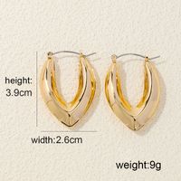 Bijoux En Gros Style Ig Style Simple Commuer Forme En V Couleur Unie Alliage Des Boucles D'oreilles main image 3