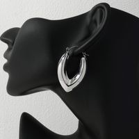 Großhandel Schmuck Ig-stil Einfacher Stil Pendeln V-form Einfarbig Legierung Ohrringe main image 4