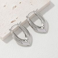 Wholesale Jewelry Ig Style Simple Style Commute V Shape Solid Color Alloy Earrings sku image 2