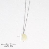 Simple Style Moon Stainless Steel Natural Stone Unisex Pendant Necklace main image 2